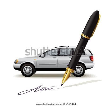 Paperwork Car Illustration Processing Transaction Vehicle Stock Vector 125365424 Shutterstock