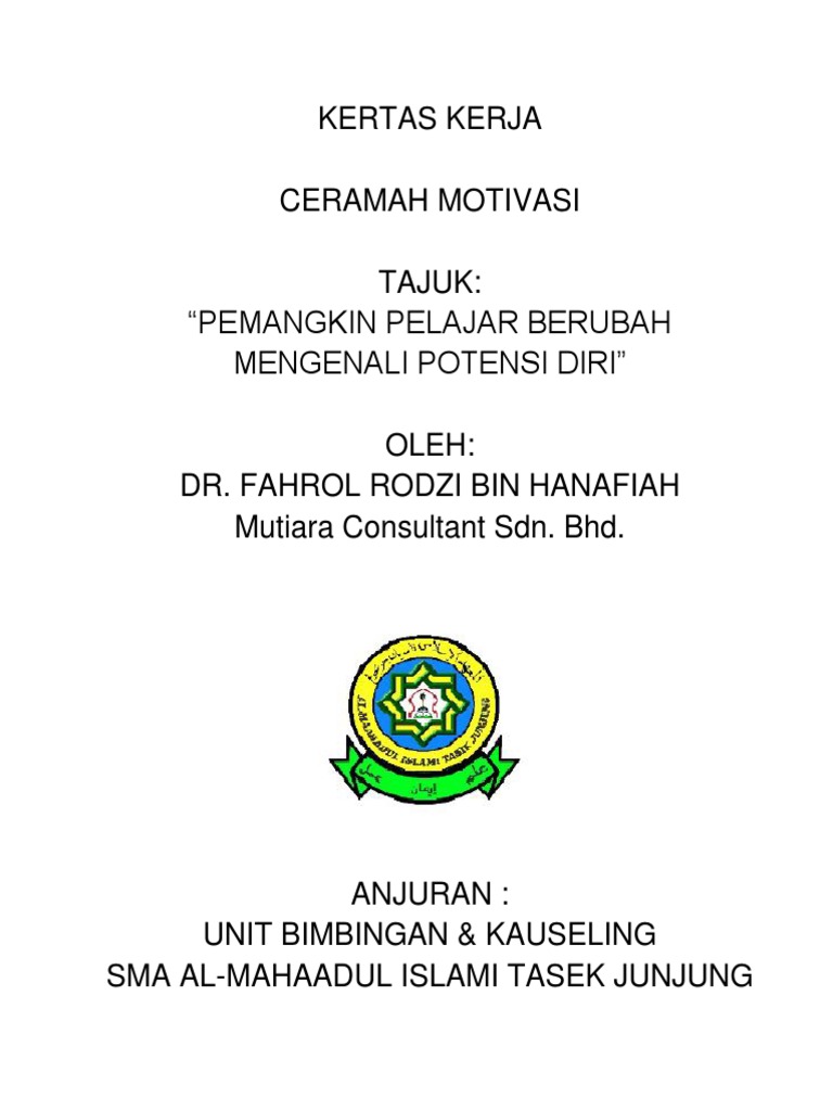 Paperwork Ceramah Motivasi Kertas Kerja Ceramah Motivasi Stress Bukan