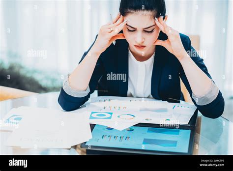 Paperwork Deadlines Stressed Business Lady Office Stock Photo Alamy