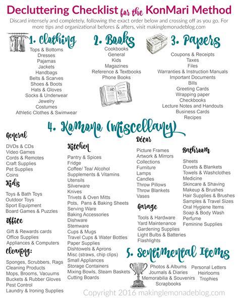 Paperwork Declutter Challenge Checklist