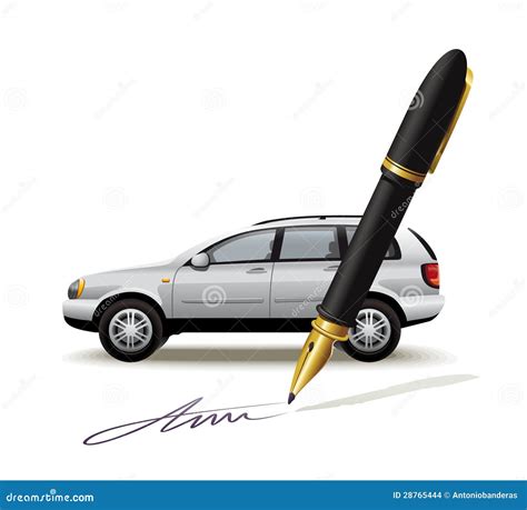 Paperwork For Car Stock Vector Illustration Of Contract 28765444