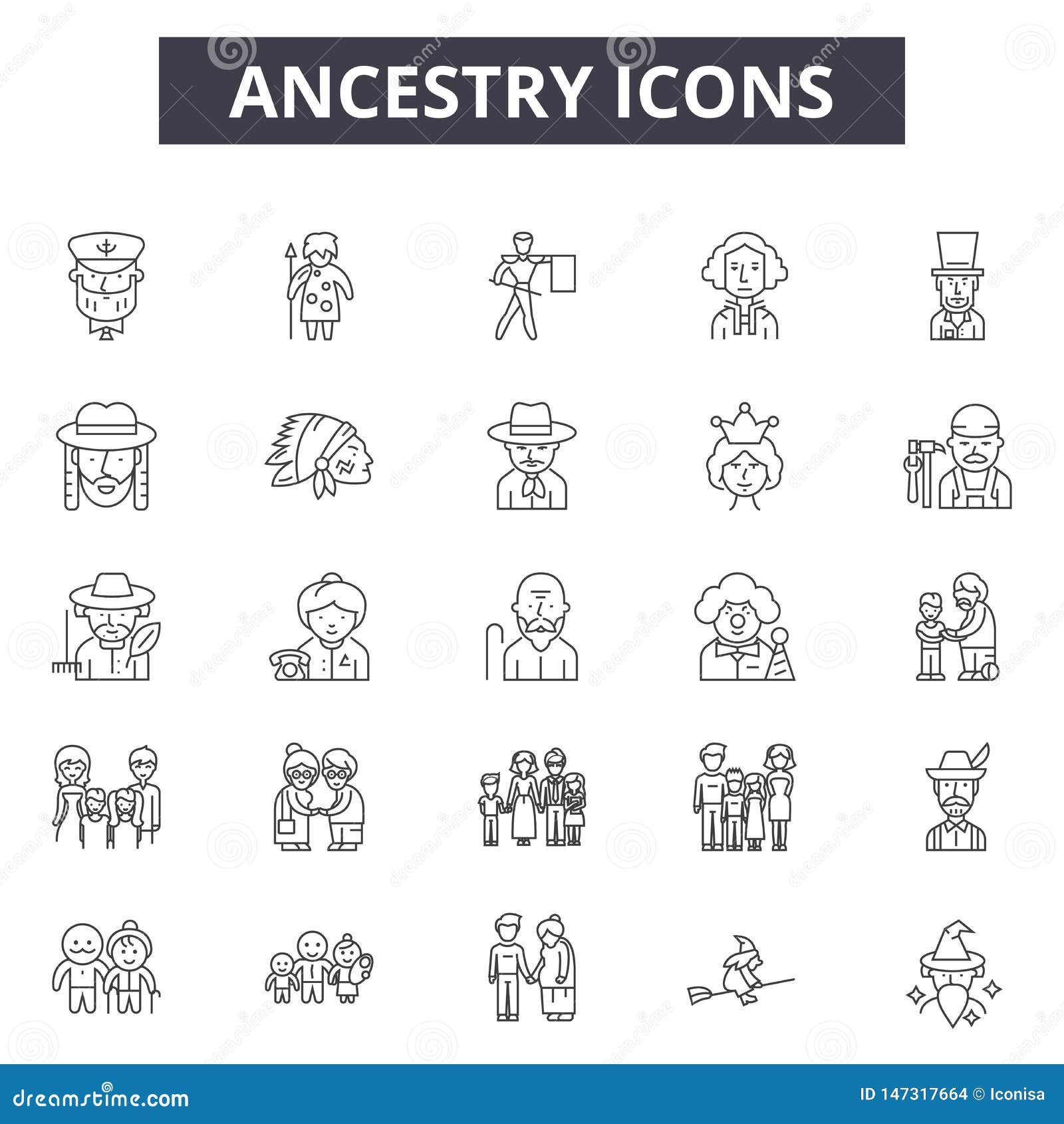 Paperwork Line Icons Signs Vector Set Linear Concept Outline