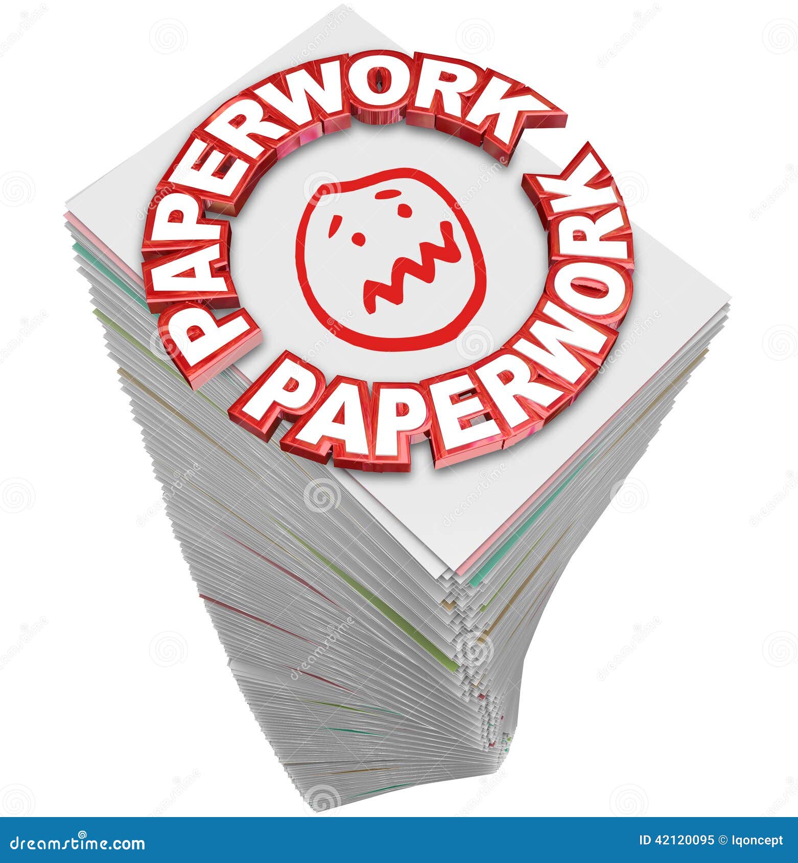 Paperwork Stack Pile Papers Files Fill Out Busy Work Stock Illustration Illustration Of Demand