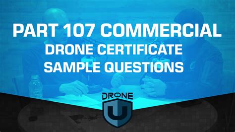 Part 107 Commercial Drone Certificate Test Sample Questions Youtube