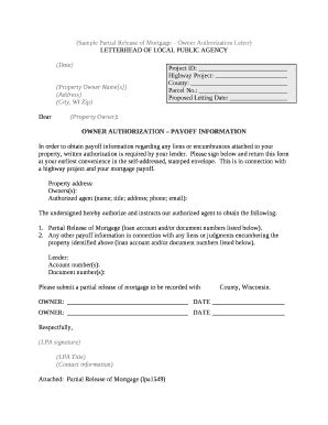 Partial Release Mortgage Letter To Bank Fill Out Amp Sign Online Dochub