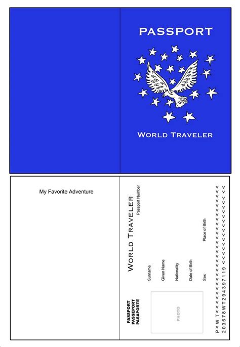 Passport Pattern Printable