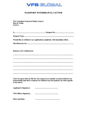 Passport Withdrawal Letter Fill And Sign Printable Template Online