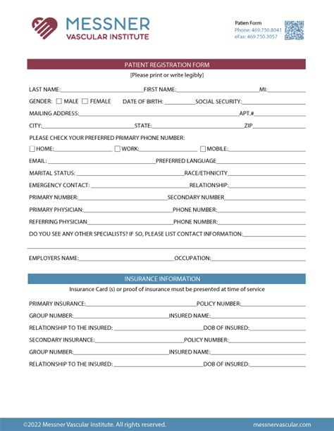 Patient Forms Messner Vascular Institute