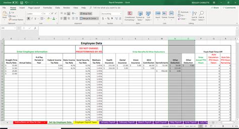 Payroll Excel Template