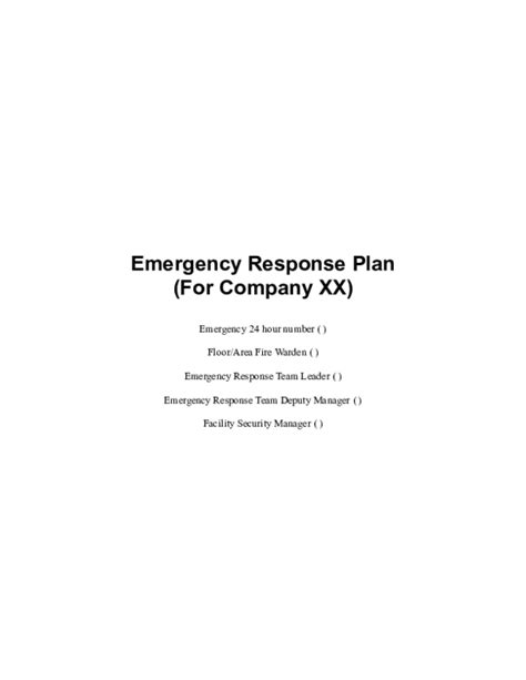 Pdf Emergency Response Plan Septian Julifar Academia Edu