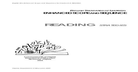 Pdf English Tandards Of Earning Enhanced Scope 1 Vdoe Reading