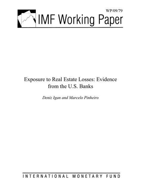 Pdf Exposure To Real Estate Losses Evidence From The Us Banks