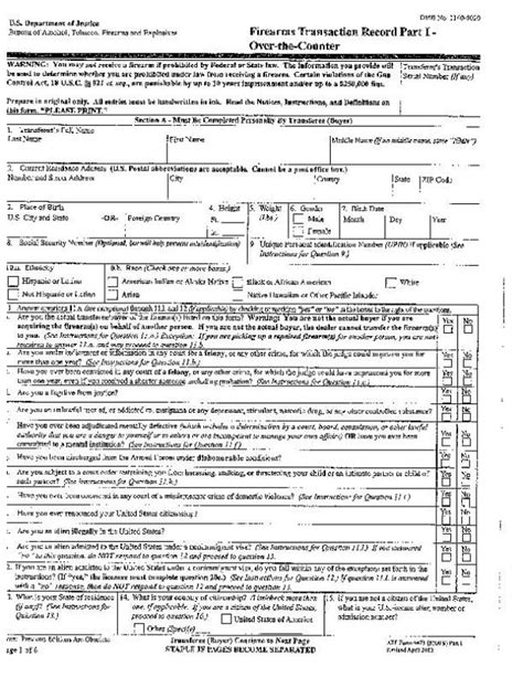 Pdf Firearm Background Check Form