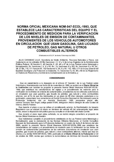 Pdf Norma Oficial Mexicana Nom 120 Ecol 1997 Faolex Fao Org Docs