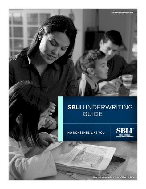 Pdf Sbli Underwriting Guide Affiliated Marketing A Less