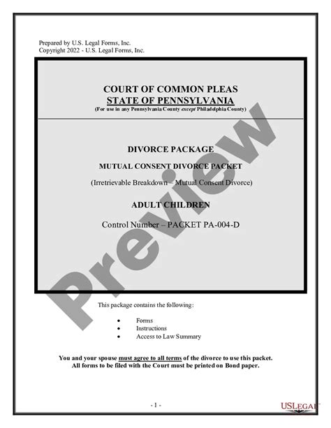 Pennsylvania No Quick Divorce In Pa Us Legal Forms