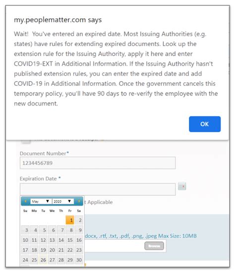 Peoplematter How Do I Use Expired List B Documents In Peoplematter