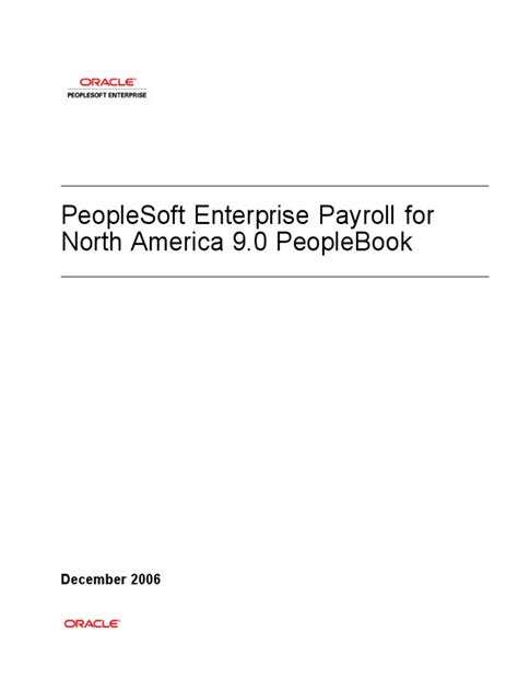 Peoplesoft Payroll For North America 9 1 Peoplebook