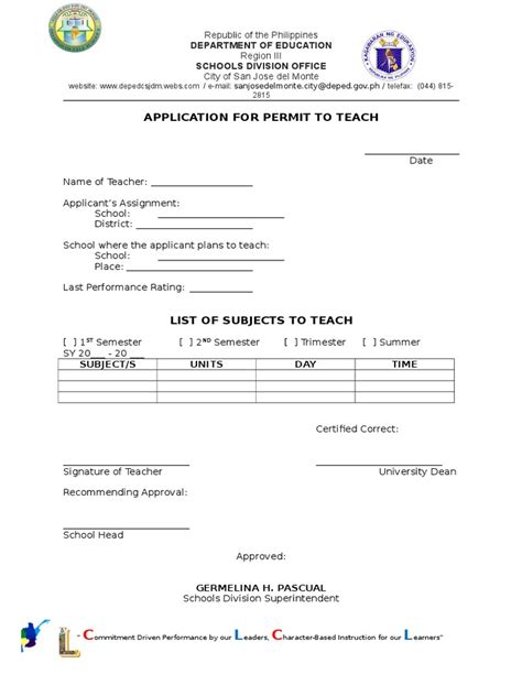 Permit To Teach