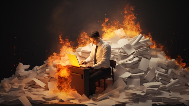 Person Burning Paperwork Getting Rid Of Evidence Premium Ai Generated