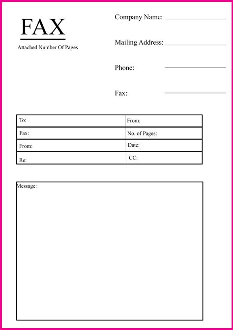 Personal Fax Cover Sheet Or Letter Free Templates