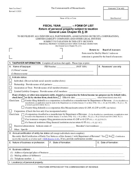 Personal Income Tax For Residents Mass Gov