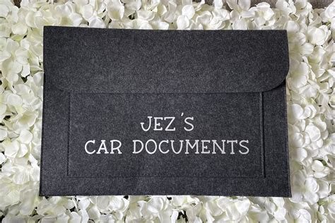 Personalised Car Documents Folder Car Paperwork Organiser Etsy Uk