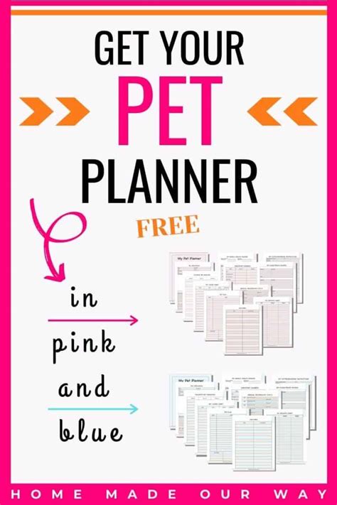 Pet Planner Printables Free Get Your Pet S Records Organized Artofit