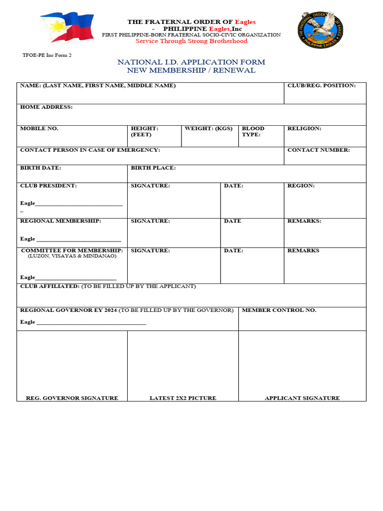 Ph Pnp Survivor Update And Id Application Form Fill And Sign