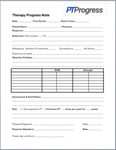 Physical Therapy Progress Notes Template For Your Needs