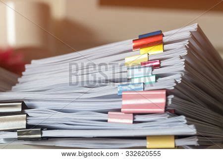 Pile Student Homework Image Photo Free Trial Bigstock