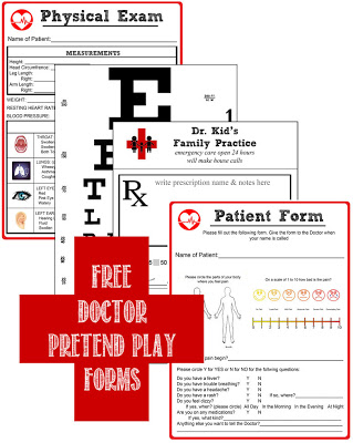 Play Printables Pretend Doctor Forms Print At Home Play Doctors Kit