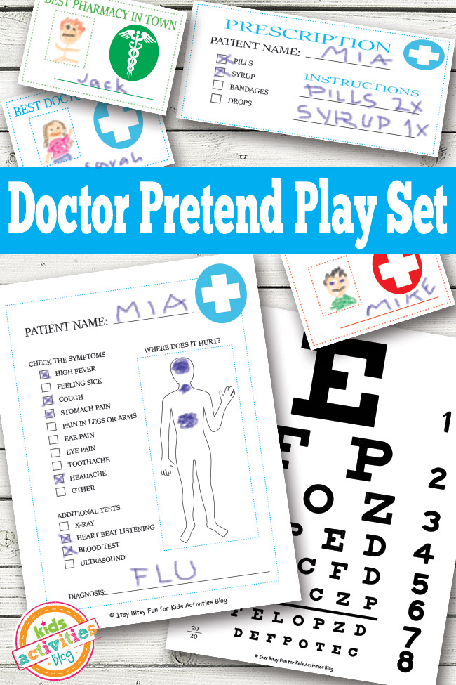 Play Printables Pretend Doctor Forms Printable Word Searches