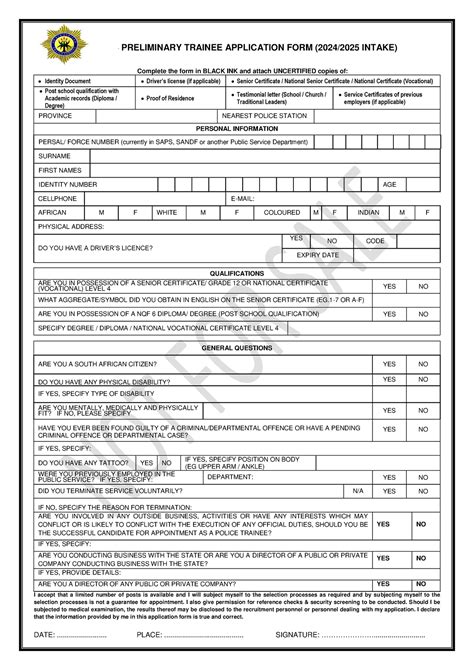 Police Application Form 2024 Apply Online Kath Bendite