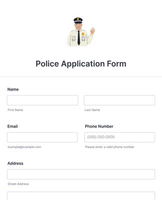 Police Officer Application Form 2023 Printable Forms Free Online