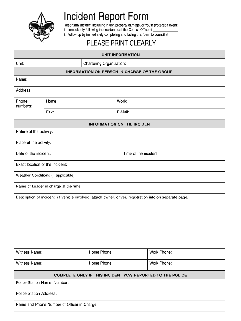 Police Report Pdf Forms Fillable And Printable