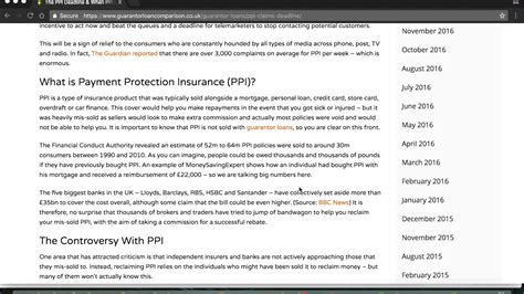 Ppi Claims Deadline And When Ppi Claims End Youtube