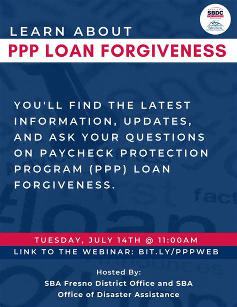 Ppp Forgiveness Webinar Central California Sbdc