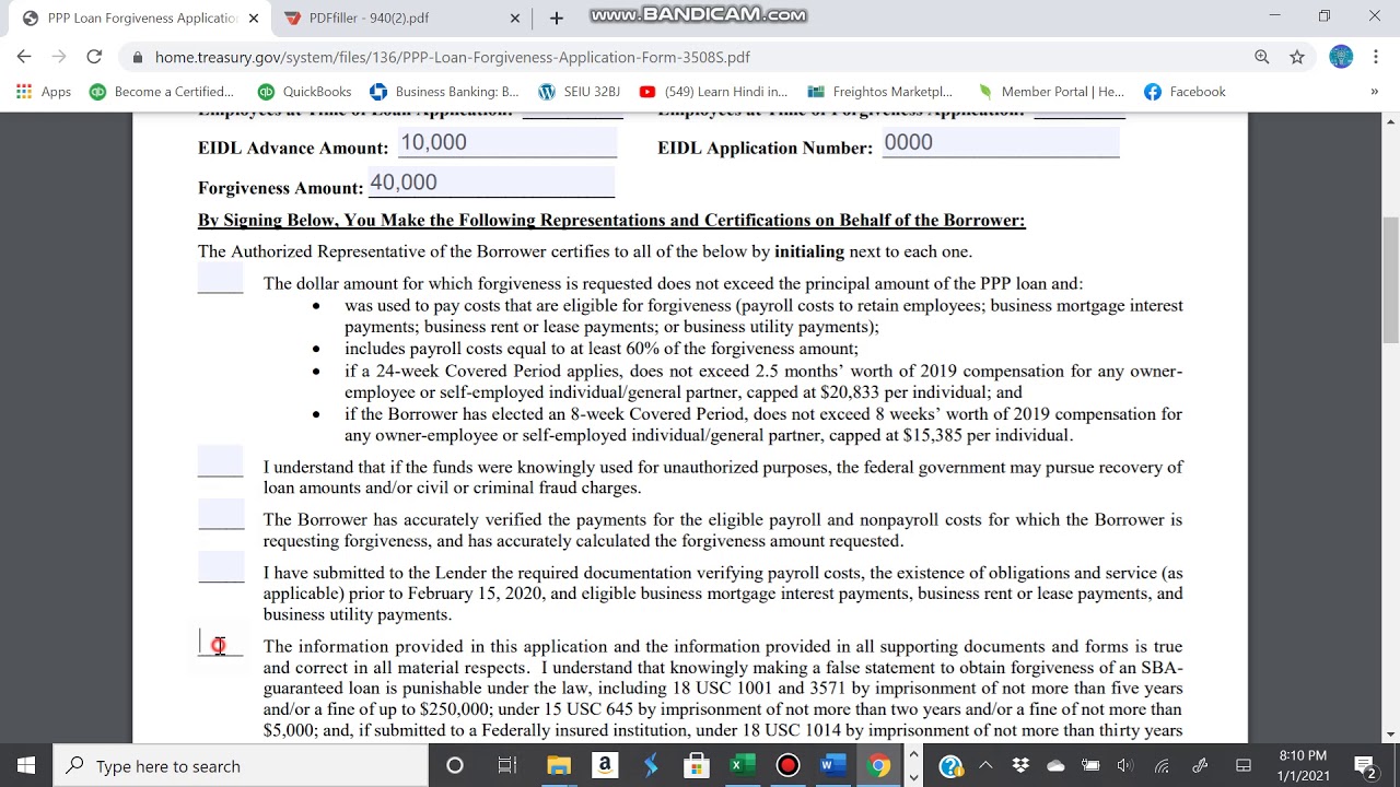 Ppp Loan Forgiveness Form 3508S Youtube