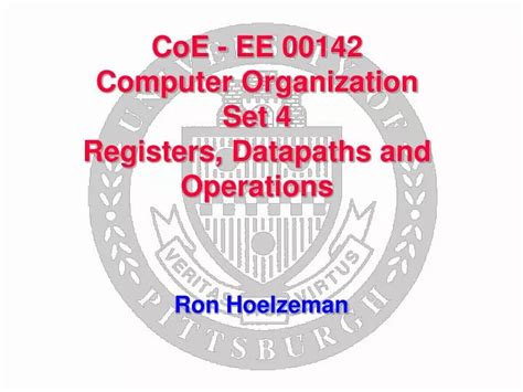 Ppt Coe Ee 00142 Computer Organization Set 4 Registers Datapaths