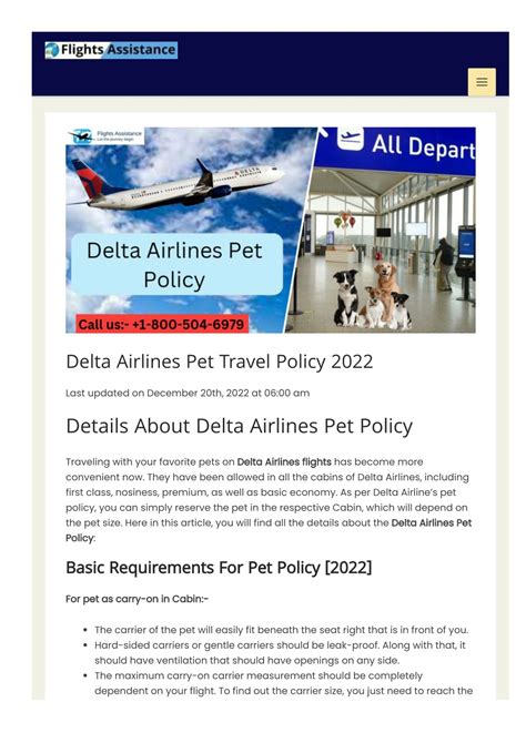 Ppt Delta Airlines Pet Travel Policy Powerpoint Presentation Free