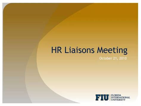 Ppt Hr Liaisons Meeting Powerpoint Presentation Free Download Id