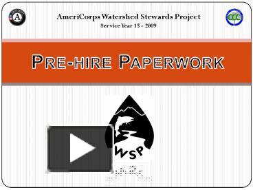 Ppt Prehire Paperwork Powerpoint Presentation Free To View Id