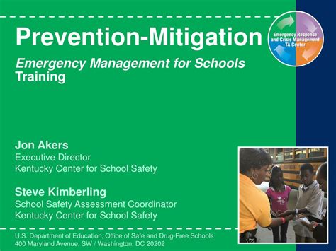 Ppt Prevention Mitigation Emergency Management For Schools Training