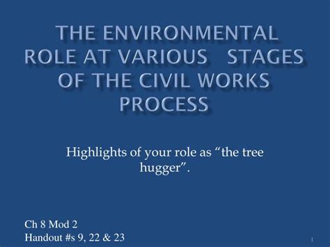 Ppt The Environmental Role At Various Stages Of The Civil Works Process Powerpoint