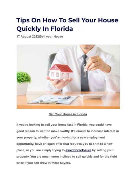 Ppt Tips On How To Sell Your House Quickly In Florida Powerpoint Presentation Id 11633119