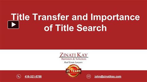 Ppt Title Transfer And Importance Of Title Search Powerpoint