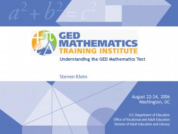 Ppt Understanding The Ged Powerpoint Presentation Free Download Id