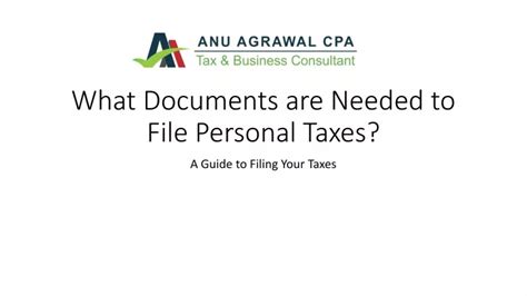 Ppt What Documents Are Needed To File Personal Taxes Powerpoint