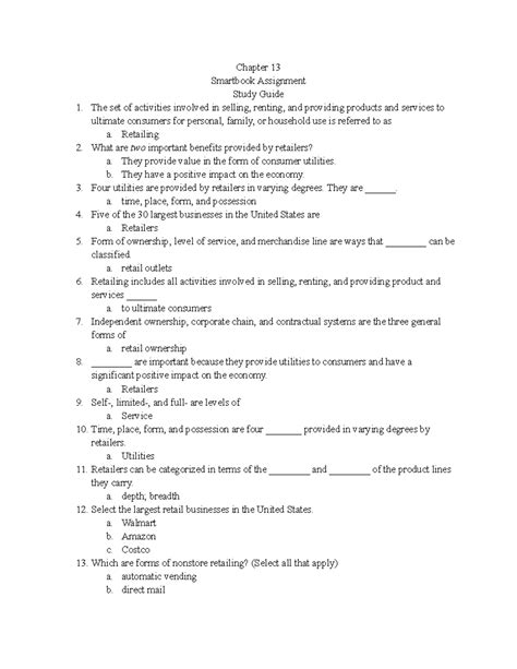 Pr Mkt Chapter 13 Sb Study Guide Chapter 13 Smartbook Assignment